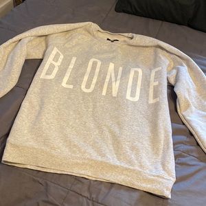BLONDE - Brunette Label Long Sleeve Crew Neck Heavy Shirt / Sweater - XS/S